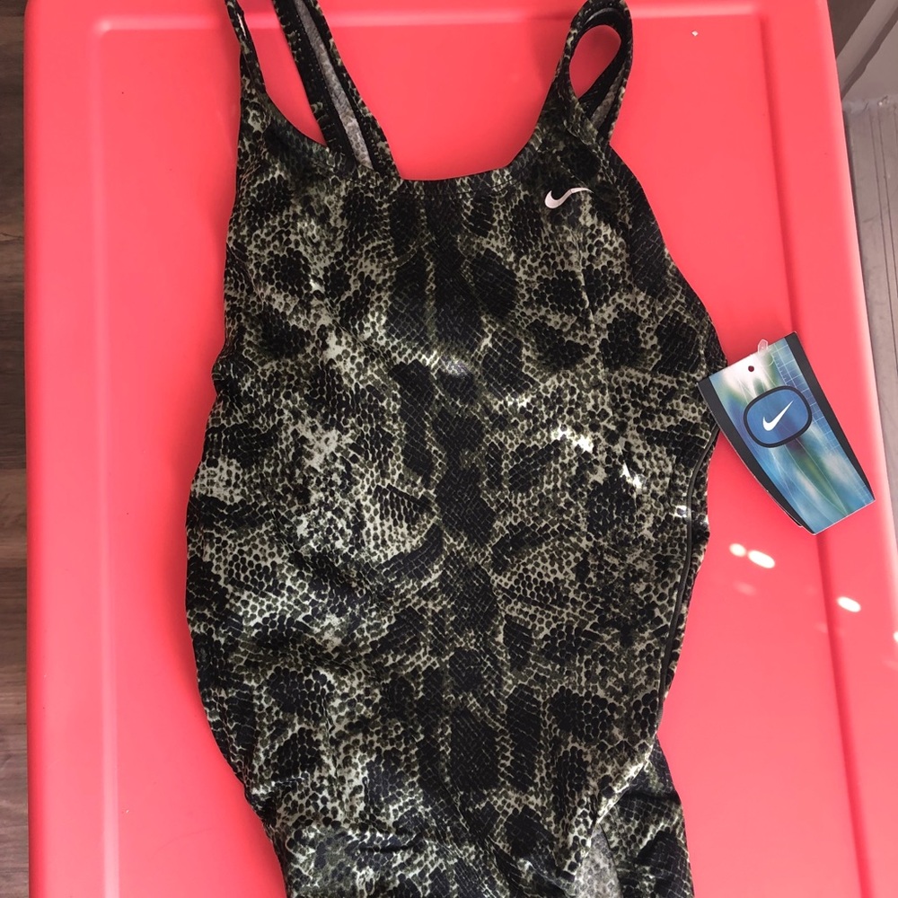BRAND NEW one piece snakeskin Nike swimsuit